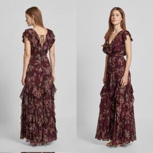 Lauren Ralph Lauren
Floral Ruffle Trim Georgette Gown